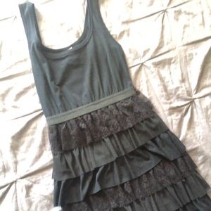 Xhilaration xs black ruffle dress